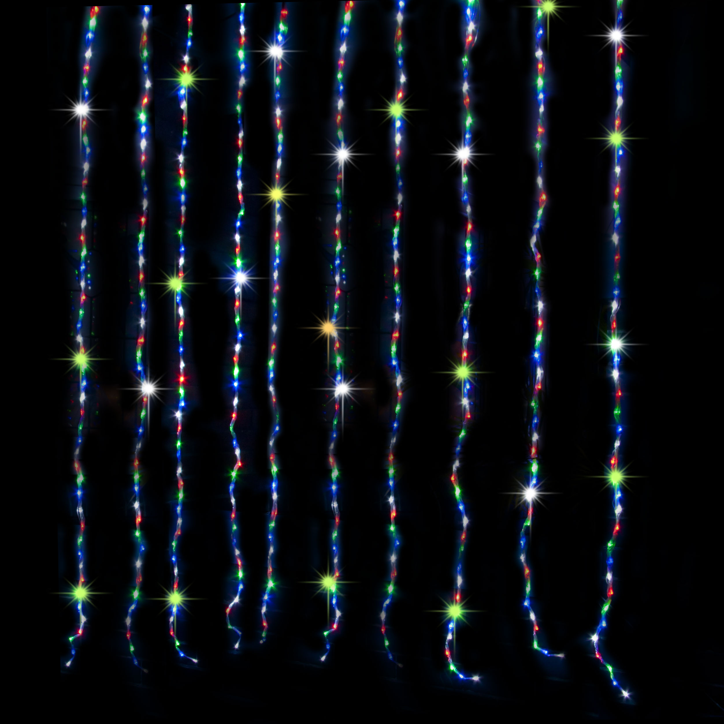 480 LED Waterfall Curtain Multi Colour Christmas Lights Indoor Outdoor